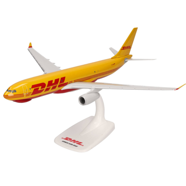 Herpa Snap-Fit Flugzeugmodell DHL Aviation (European Air Transport) Airbus A330-200F